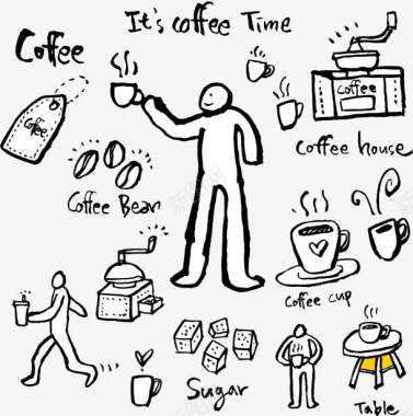 洒落的咖啡咖啡图标图标