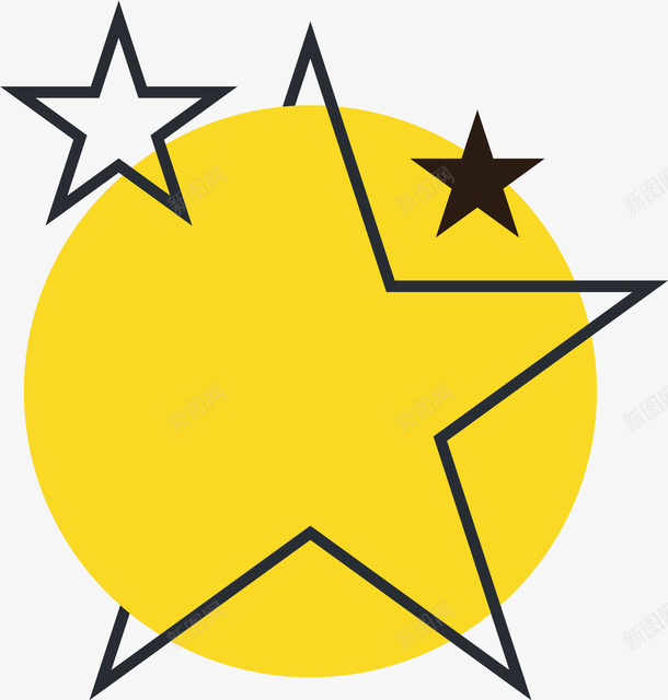 圆圈星星图案png免抠素材_88icon https://88icon.com 五角星 圆圈图案 星星标志 简约星星 线条星星 装饰图案