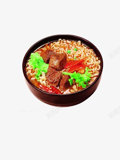 煮方便面png免抠素材_88icon https://88icon.com 快餐 牛肉 美食 青菜 面条 面食 食物