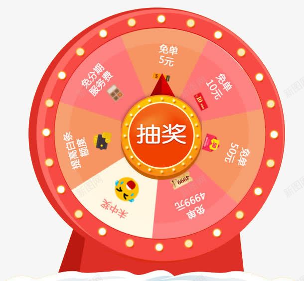 免单白条转盘抽奖png免抠素材_88icon https://88icon.com 京东 抽奖 转盘