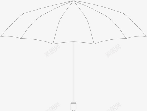 线条底板卡通雨伞线条图标图标