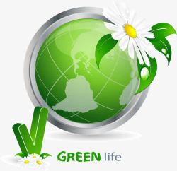 绿色放射线绿色环保系列图标高清图片