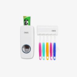 双庆家居创意全自动挤牙膏器带牙素材