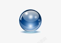质感样式蓝色玻璃球高清图片