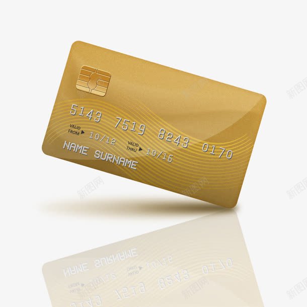 银行卡矢量图ai免抠素材_88icon https://88icon.com 3D 信用卡 免扣png素材 免费png素材 矢量图 金卡 金色 银行卡模型