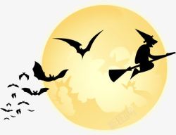 女巫月光蝙蝠和女巫高清图片