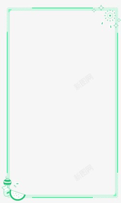 绿色背景框架星光素材