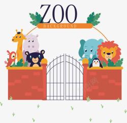 简洁动物园大门动物园大门高清图片