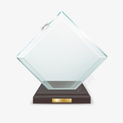 玻璃奖杯透明奖杯图标高清图片