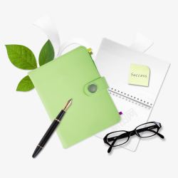 绿色的笔记本素材
