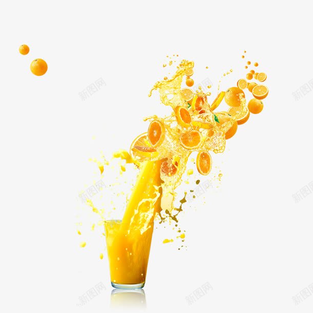 飞溅的橙汁png免抠素材_88icon https://88icon.com 创意水果 新鲜的果汁 果汁 橙汁