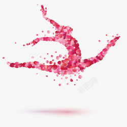 粉色购物女人跳舞女人装饰花瓣高清图片