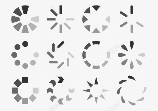 心形符号不同形状的预加载图标集合图标
