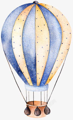 卡通手绘彩色的热气球素材
