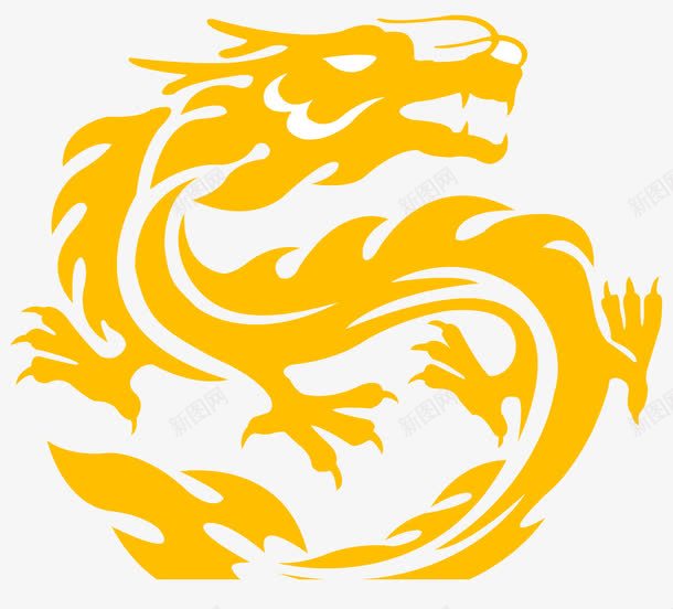 金龙png免抠素材_88icon https://88icon.com 象征 金色 金龙图案 龙头