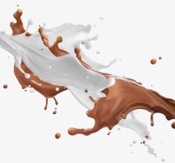 喷溅巧克力牛奶巧克力高清图片