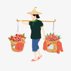 商贩卖水果的农户高清图片
