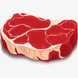 红色牛头卡通牛肉高清图片