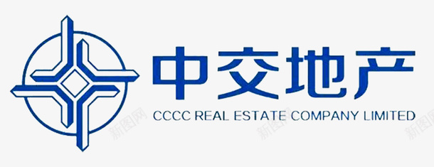 蓝色路标中交logo商业图标图标