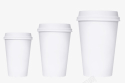外带咖啡实物白色纸杯高清图片