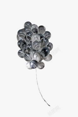 灰色条纹条纹黑白气球高清图片