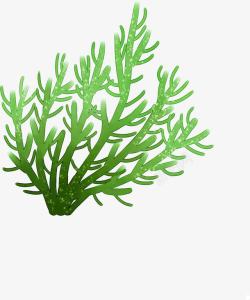 绿色植物卡通海藻效果海底素材