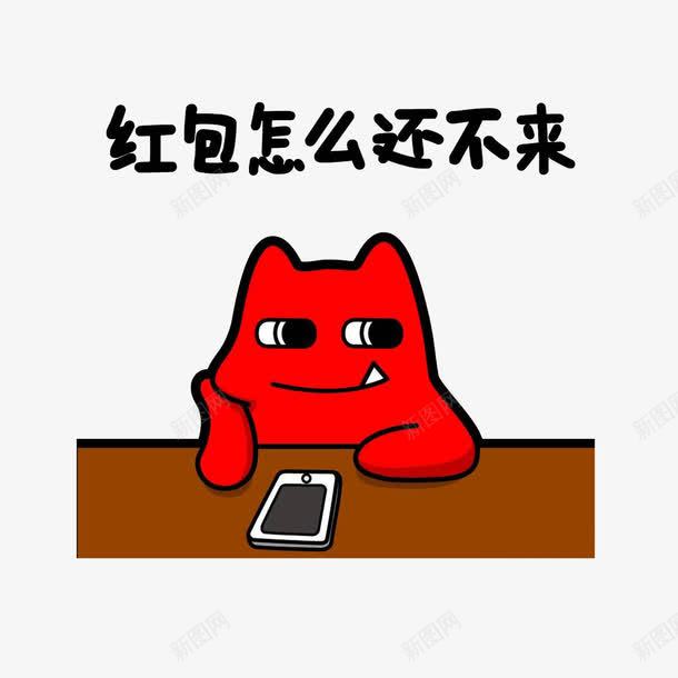 红包怎么还不来png免抠素材_88icon https://88icon.com 卡通 托腮等红包来 红包怎么还不来 红包拿来