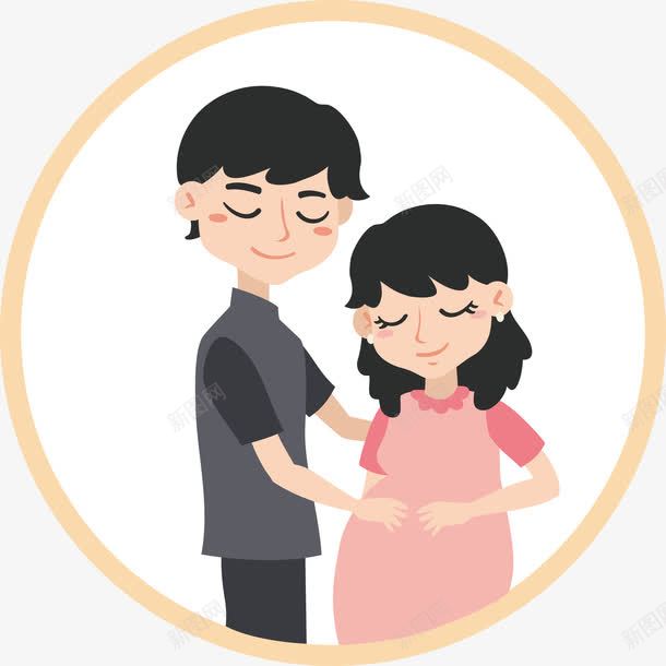 一对夫妻png免抠素材_88icon https://88icon.com 夫妇 夫妻 怀孕的女人 手绘