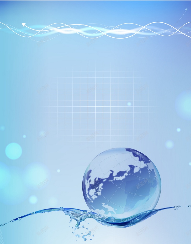 蓝色地球矢量图ai设计背景_88icon https://88icon.com 商务 地球 方格 水花 科幻 科技 蓝色 矢量图