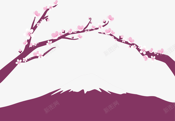 日本富士山浪漫樱花矢量图ai免抠素材_88icon https://88icon.com 富士山 日本樱花 春天樱花 樱花 浪漫樱花 矢量png 矢量图 美丽的富士山