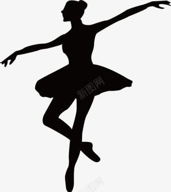 彩绘女孩跳芭蕾的女孩图标图标
