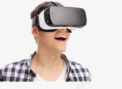 冲突戴着VR的男子高清图片