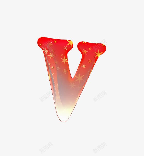 渐变红旗字母vpng免抠素材_88icon https://88icon.com 创意数字 国庆 渐变红旗字母数字