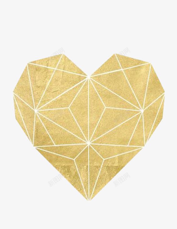 不规则三角形组合爱心png免抠素材_88icon https://88icon.com 心电图 线条 金色 闪电