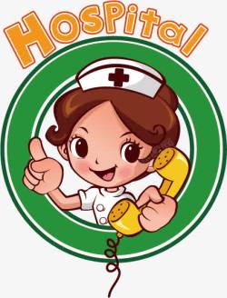 医院护士与患者医疗卡通高清图片
