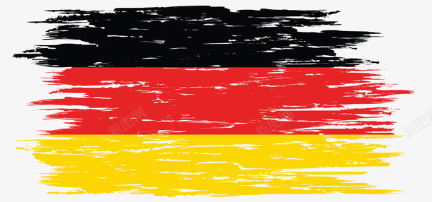 粉笔涂鸦素材手绘涂鸦德国国旗矢量图图标图标