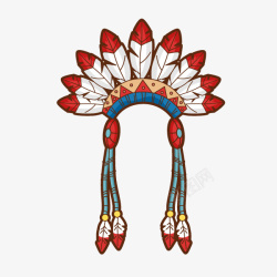 卡通印第安人民族文化风情装饰插素材