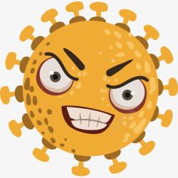 毛状体病毒细胞球形卡通病菌体高清图片