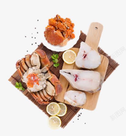 海鲜食物png免抠素材_88icon https://88icon.com 柠檬片 海鲜 海鲜大咖 美食 螃蟹 鳕鱼