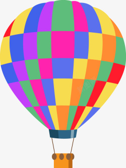 梦幻彩色热气球矢量图素材