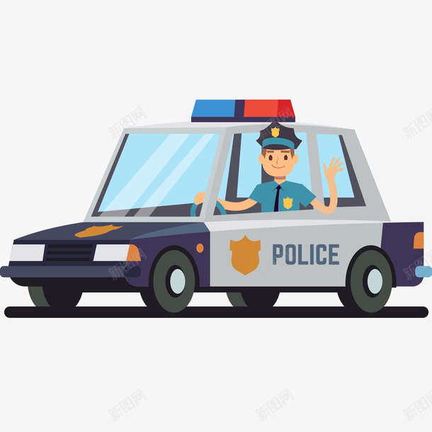 警车png免抠素材_88icon https://88icon.com 公安 卡通警车 工作 汽车 矢量警车免抠PNG 警察