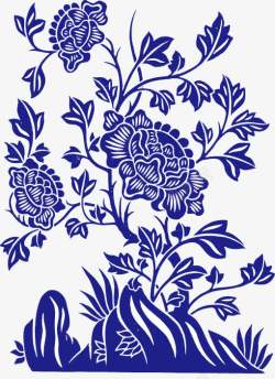 花朵瓷器青花瓷花纹高清图片