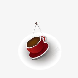 咖啡吊起的咖啡装饰图案投影矢量图素材