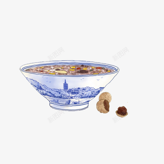 卡通简约美食装饰广告腊八粥png免抠素材_88icon https://88icon.com 卡通美食封面设计 家常菜 广告设计 海报设计 美食 美食海报设计 腊八粥