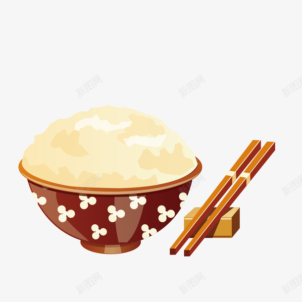 卡通美食米饭元素png免抠素材_88icon https://88icon.com 主食 卡通白米饭 卡通米饭 瓷碗 筷子 筷子架 米饭 美食 食物