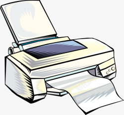 打印复印机卡通打印机用品图矢量图高清图片
