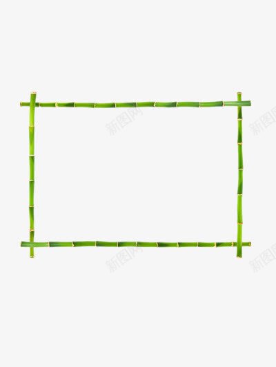 竹子边框png免抠素材_88icon https://88icon.com 绿竹 绿色装饰边框 翠竹