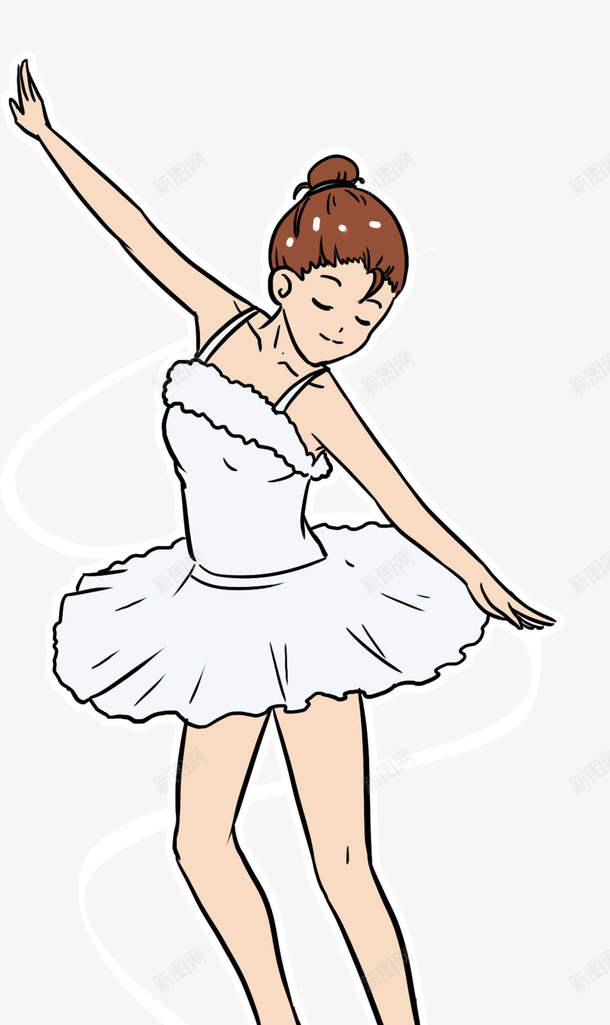 手绘跳芭蕾舞的女孩子png免抠素材_88icon https://88icon.com 女孩子 手绘 旋转 跳芭蕾舞的
