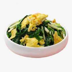 中国传统美食韭菜炒鸡蛋素材