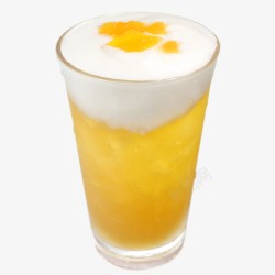 橙子味奶盖芒果奶盖高清图片